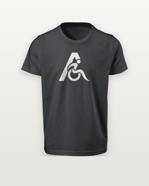 Charcoal Adapt To Life tee with the 2026 A-mark