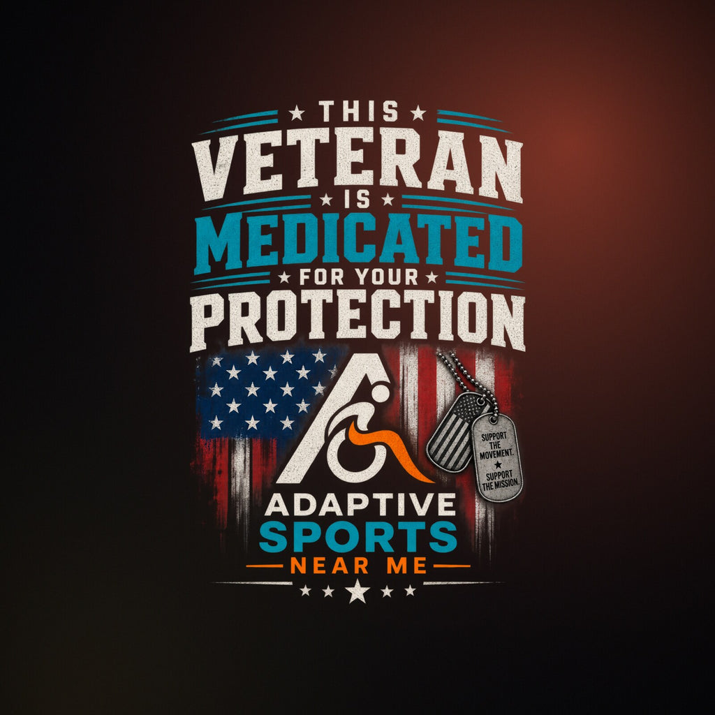This Veteran Is Medicated For Your Protection print artwork, Adaptive Sports Near Me