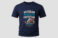 Navy tee printed with This Veteran Is Medicated For Your Protection, Adaptive Sports Near Me