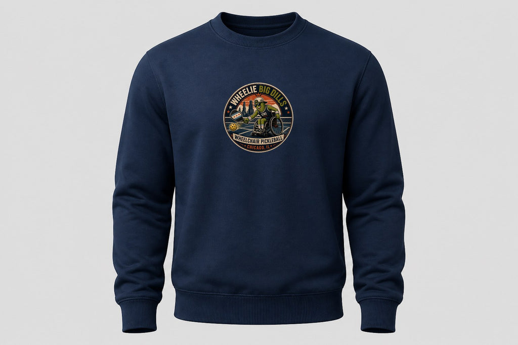 Navy Wheelie Big Dills sweatshirt