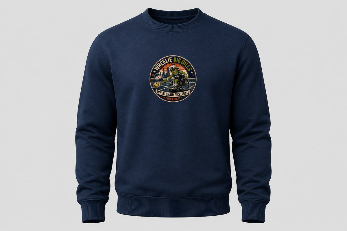 Navy Wheelie Big Dills sweatshirt